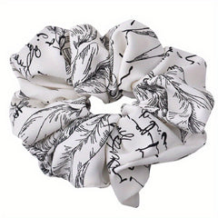 Ink Lines Print Scrunchies Hair Tie Hair Rope Ponytail Holder Women Girls