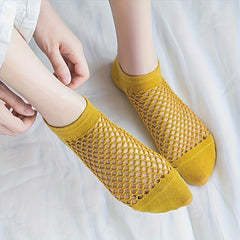 8 Pairs Fishnet Stitching Ankle Socks Women's Stockings