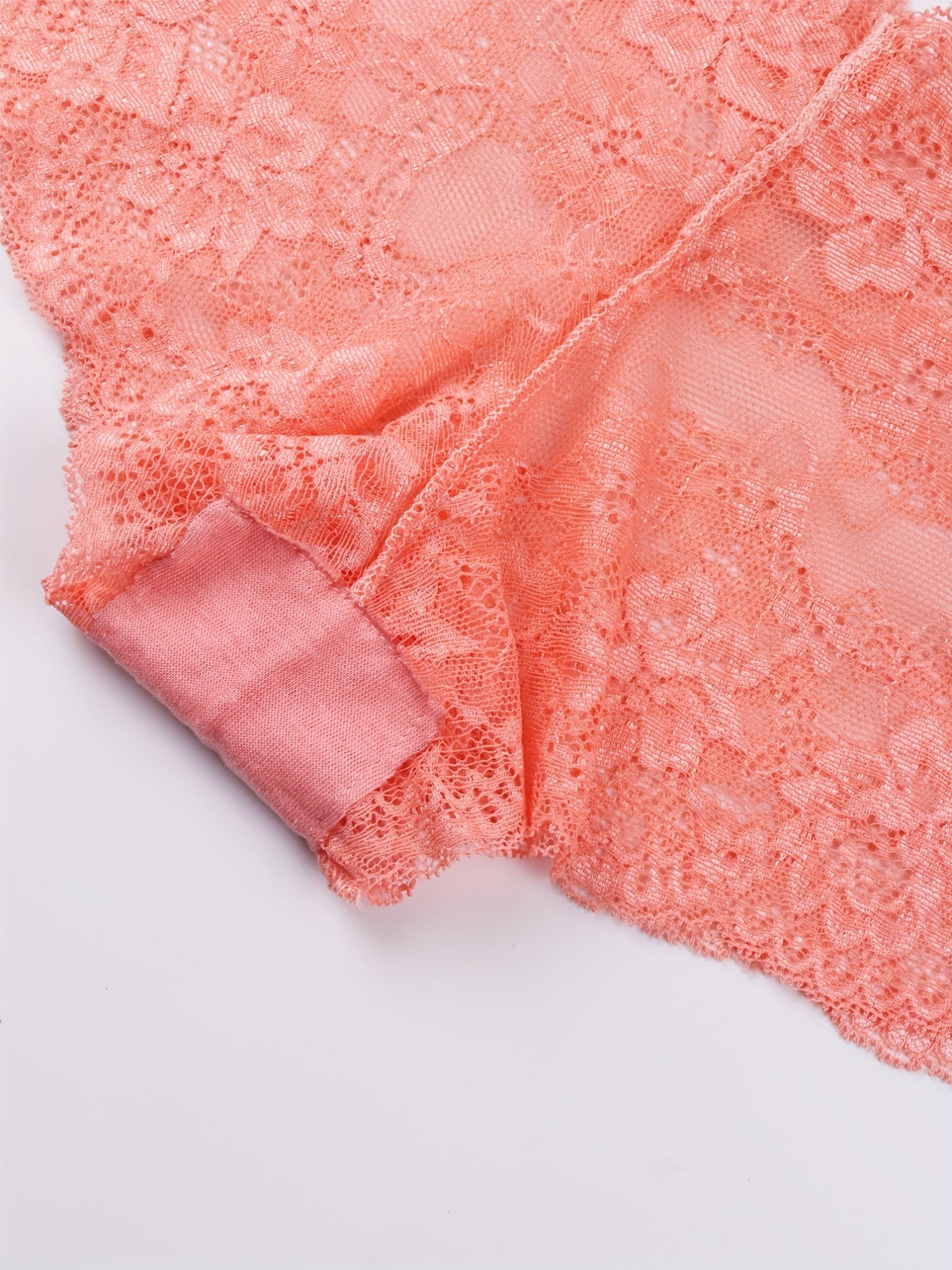 6pcs Floral Lace Boyshort Panties Soft & Comfortable Women's Lingerie