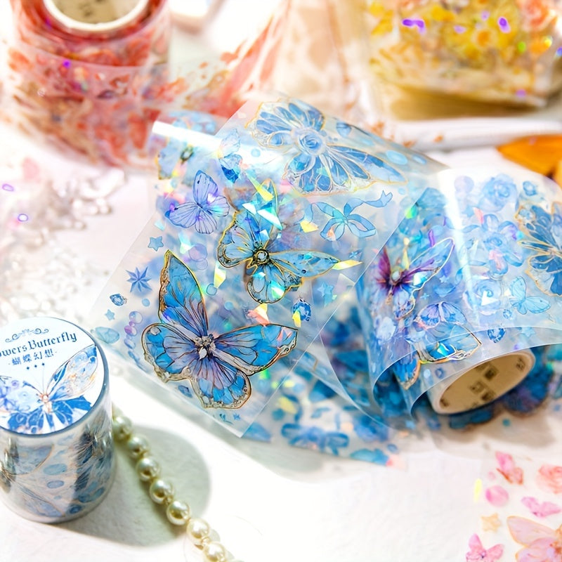 Butterfly Series Laser Golden DIY Journal Decorative Tape