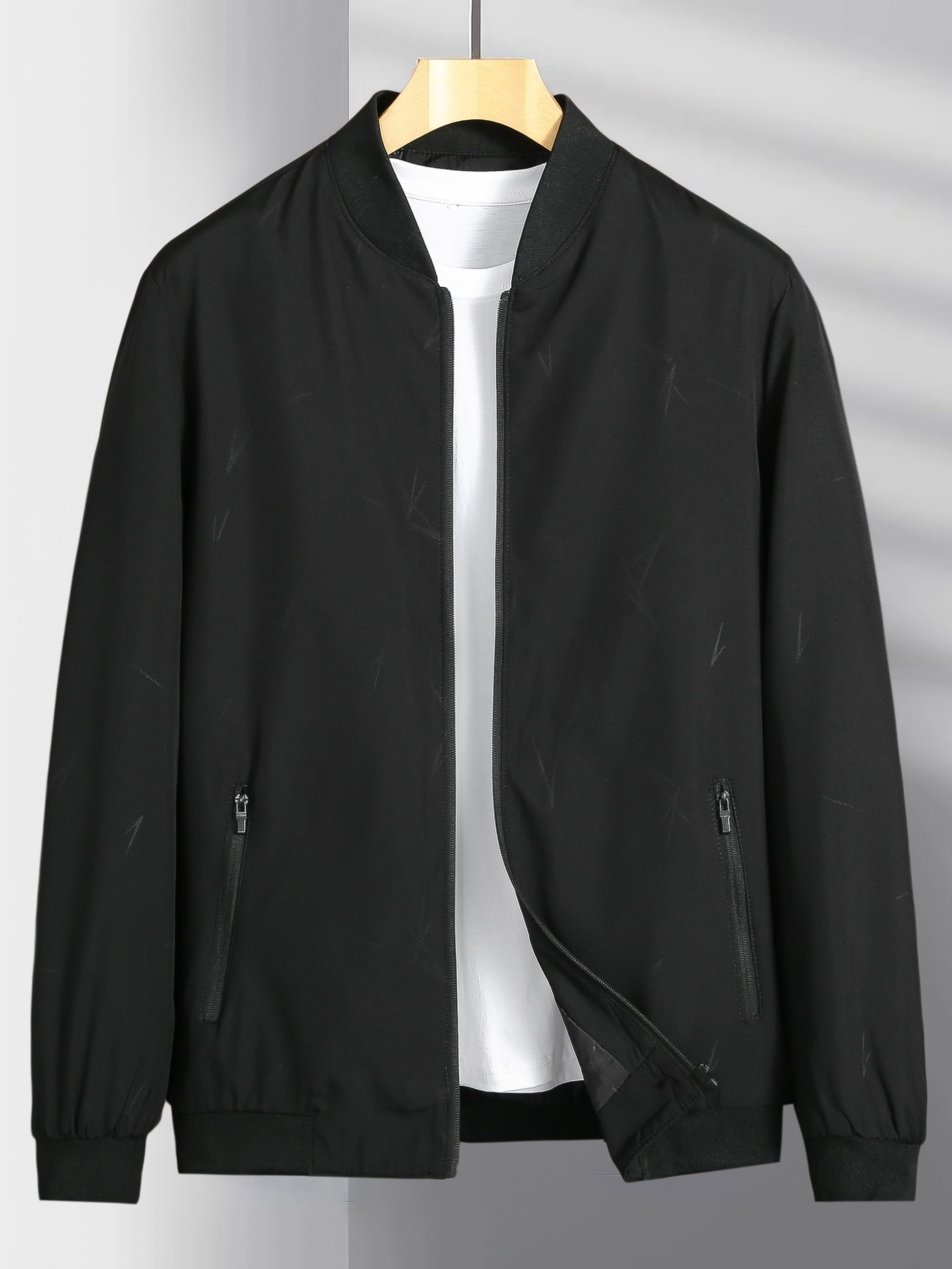 Men's Zipper Baseball Jacket Windproof Casual Spring Autumn
