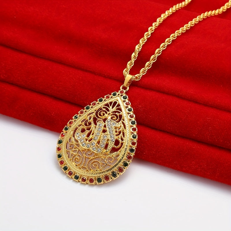 Vintage Alloy Water Drop Necklace for Women