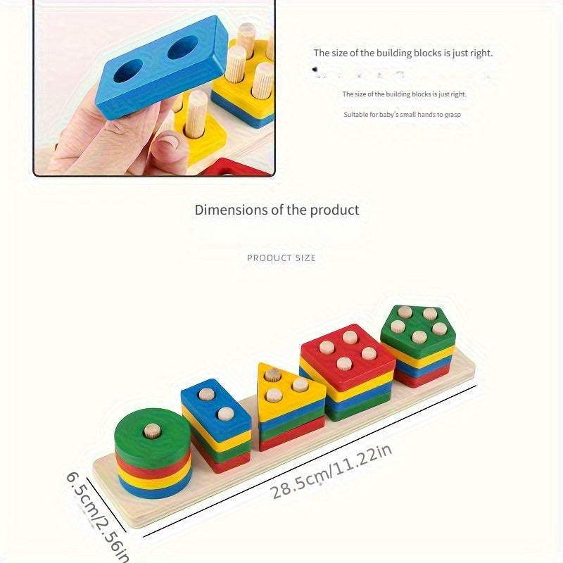 Educational Building Blocks Toy Geometric Shapes Recognition