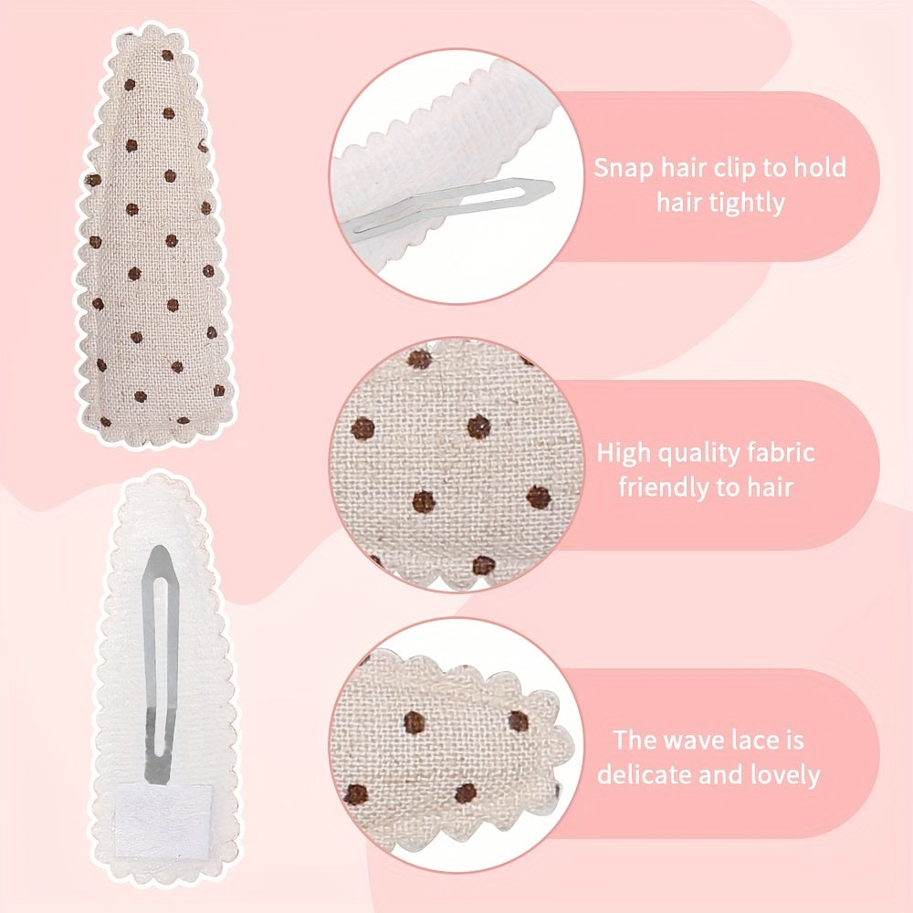 20 Pcs Floral Print Toddler Hair Clips Non Slip Snap Clips Kids Hair Accessories