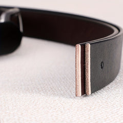 Leather Belt Round Pin Buckle Belt Unisex Casual Pants Jeans Belts Plus Size