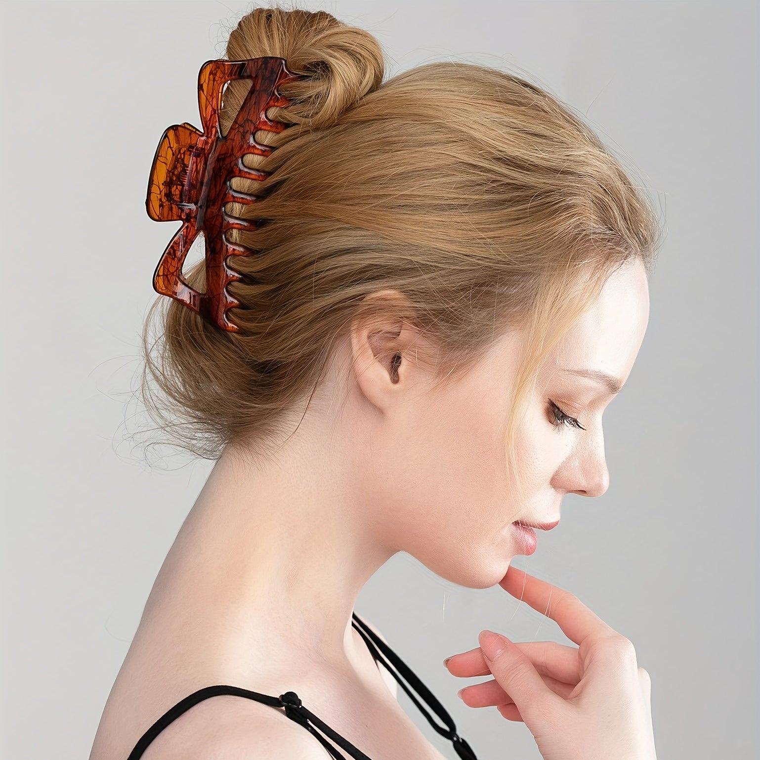 Glossy Large Hair Claw Clip for Women Girls Curly Hair