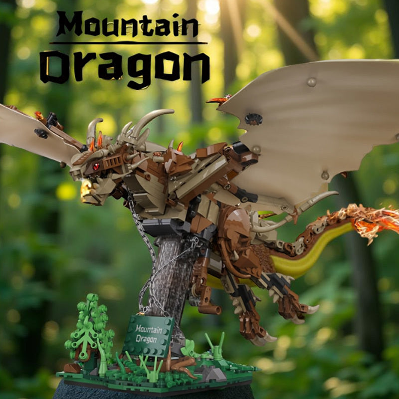 1002pcs Mountain Dragon Building Block Set DIY Assembly