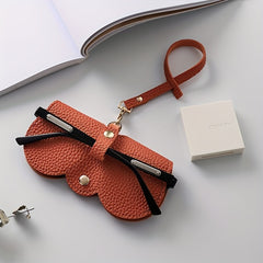 Lychee Embossed Glasses Bag PU Leather Sunglasses Cover