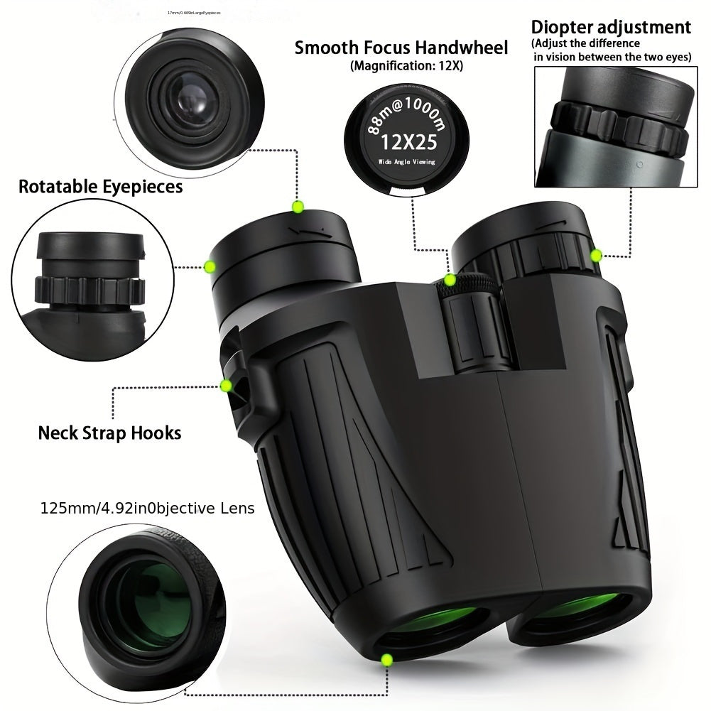 Professional HD Waterproof Binoculars Portable Telescope