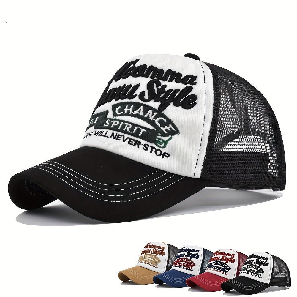 Letter Embroidery Patch Baseball Cap Trucker Hat