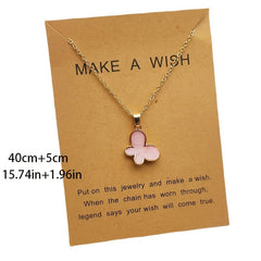 Cross Tree Tower Owl Circle Ring Pendant Clavicle Chain Necklace With Paper Card