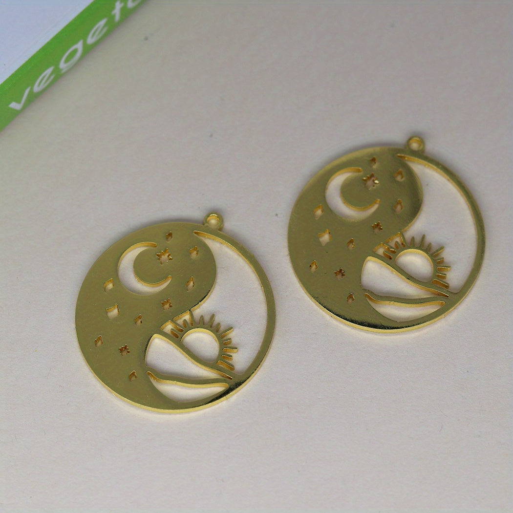3pcs Vintage Mixed Style Golden Silver Pendant DIY Jewelry Making Accessories