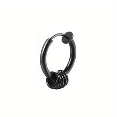 Stainless Steel Circular Earrings Spring Ear Clip For Women Girls