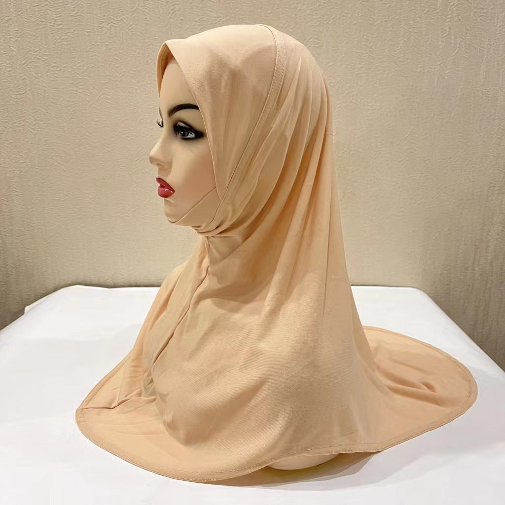 Girls Plain Soft Arab Hijab For 3 8Years Old