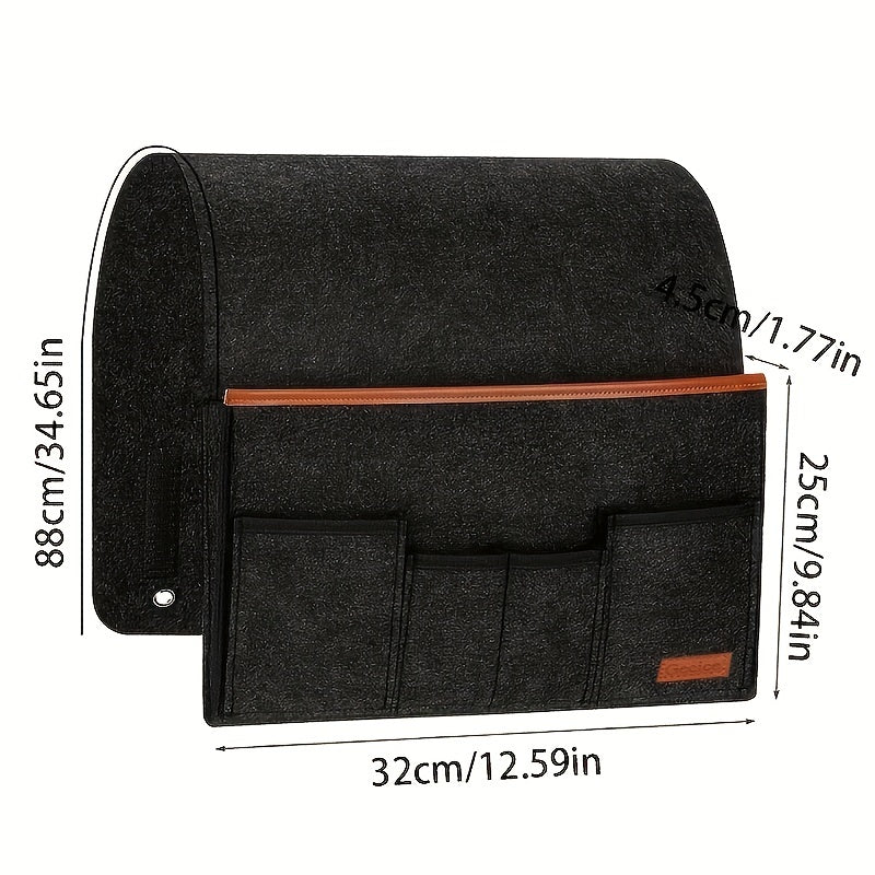 Felt Bedside Storage Bag Remote Control Organizer Dorm Room Hanging Organizer