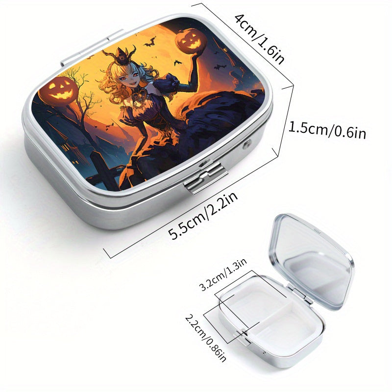 Compact 2 Compartment Pill Organizer for Travel & Daily Use