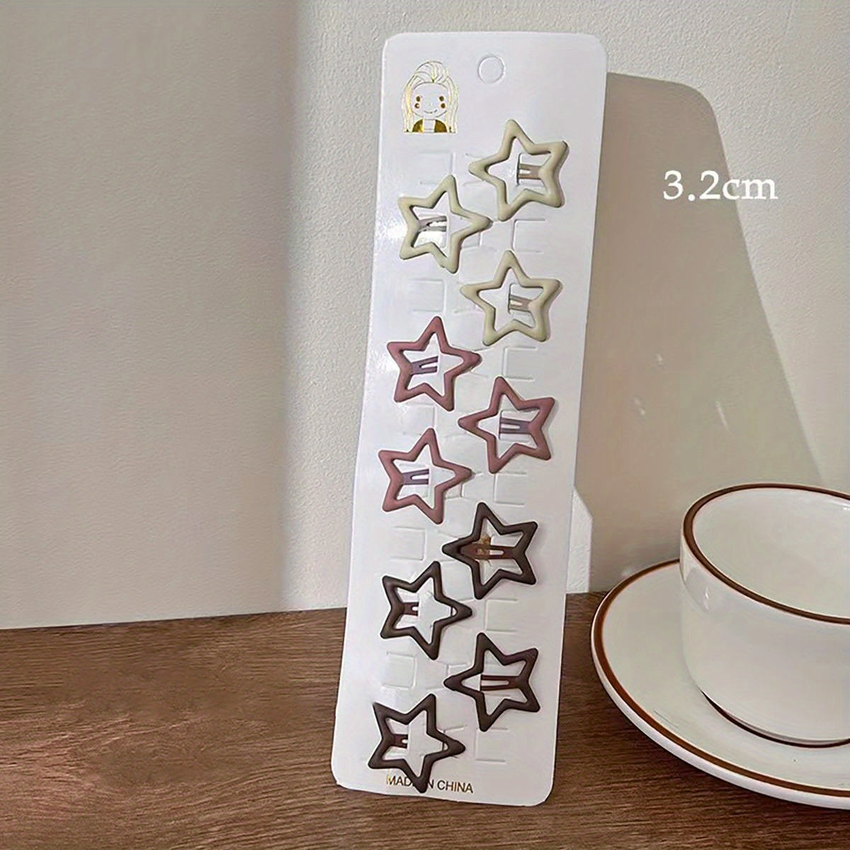 10pcs Rectangle Hair Clips Girls Metal Snap Barrettes Decorative Hairpins