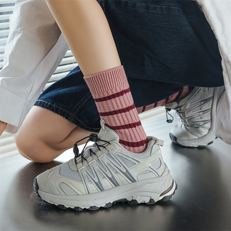 Colorblock Striped Socks Mid Tube Women's Stockings