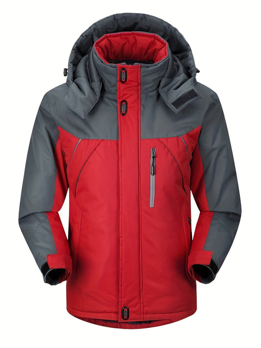 Men's Hooded Windbreaker Jacket Zip Up Coat