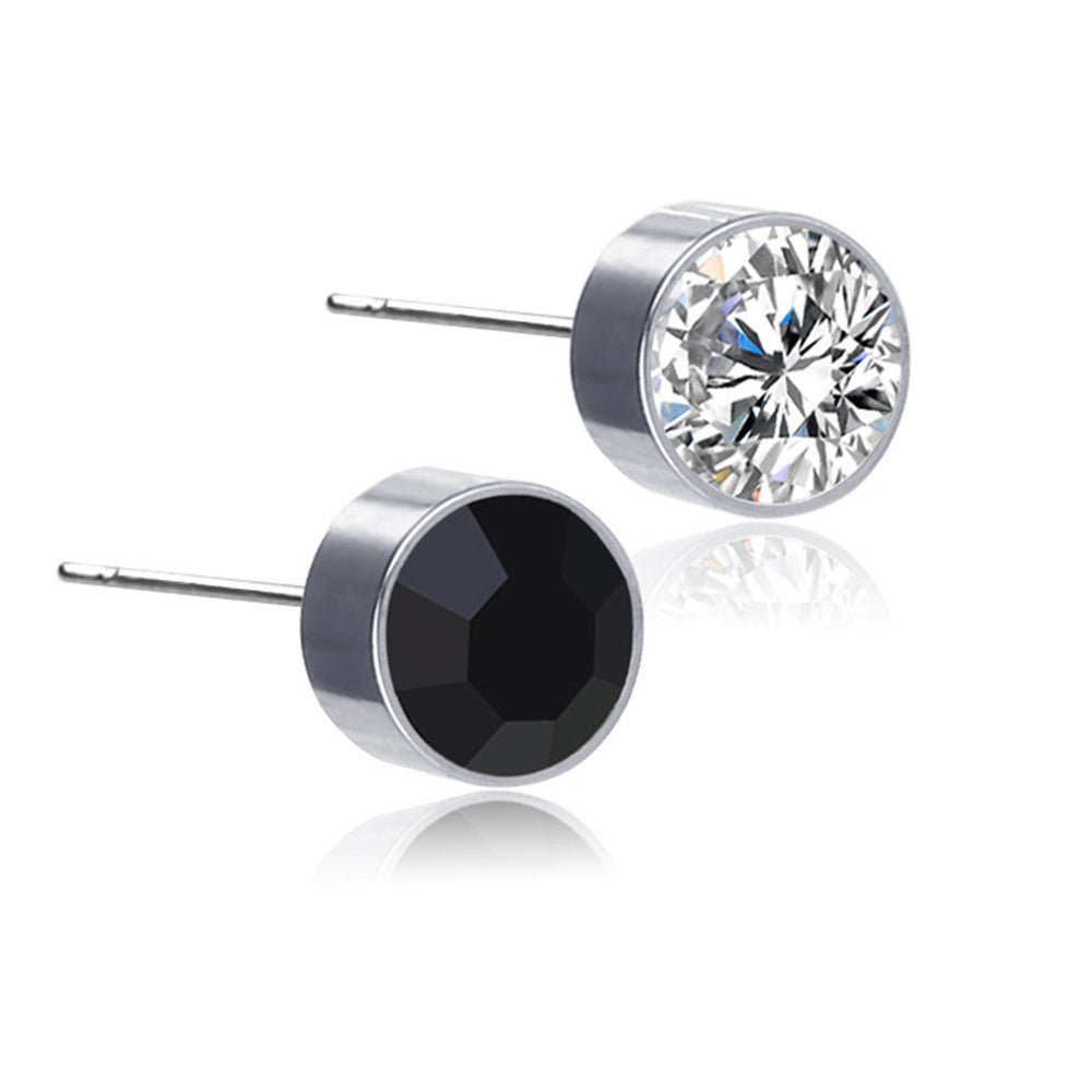 Men's Stainless Steel Drill Ear Pins Ear Cuffs Earrings