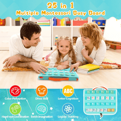 Montessori Busy Board For Kids - 25 Activities