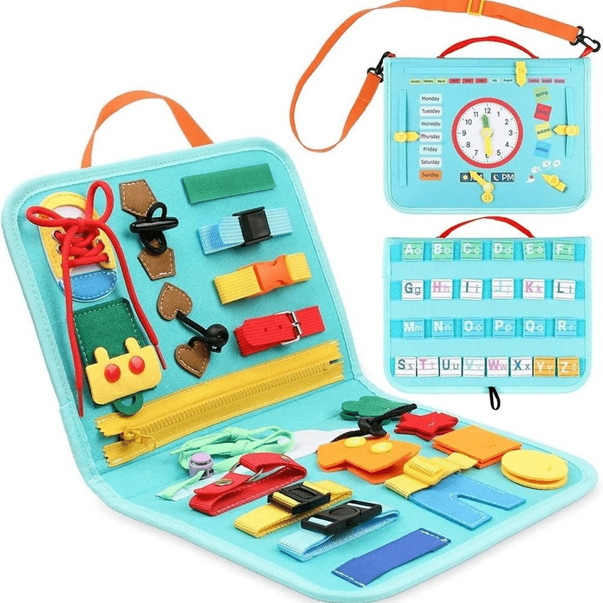 Montessori Busy Board For Kids - 25 Activities