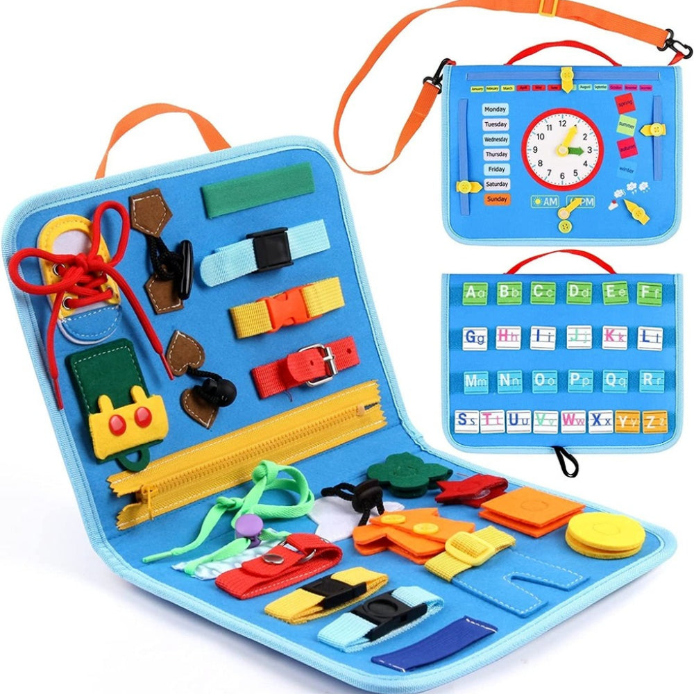 Montessori Busy Board For Kids - 25 Activities