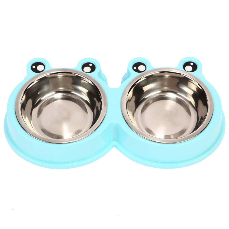 Cartoon Pattern Double Feeding Bowl for Pets