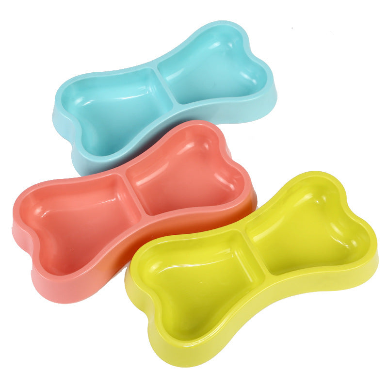 Cartoon Pattern Double Feeding Bowl for Pets
