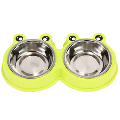 Cartoon Pattern Double Feeding Bowl for Pets