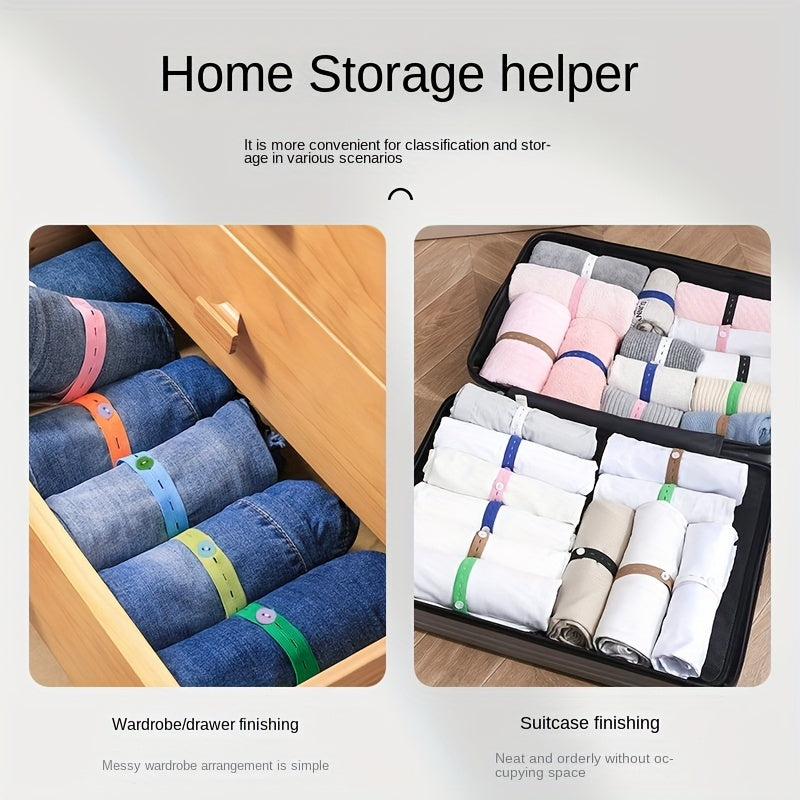 10pcs Polyester Clothing Storage Elastic Bands