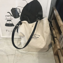 Hendia Shoulder Bag Printed Canvas Shopping Bag Canvas Crossbody Purse