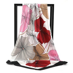 Silk Square Scarf Turban Ladies Accessories Sun Protection Shawl