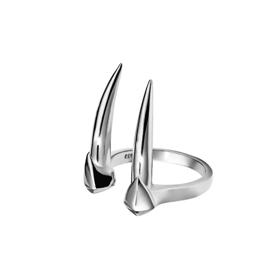 Gothic Black Skull Ring for Men Women