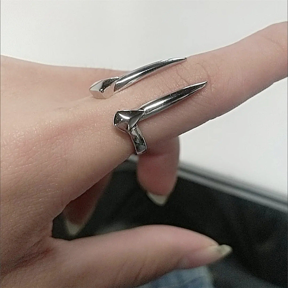 Gothic Black Skull Ring for Men Women