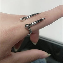 Gothic Black Skull Ring for Men Women