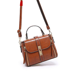 Retro Style Faux Leather Flap Purse Shoulder Bag