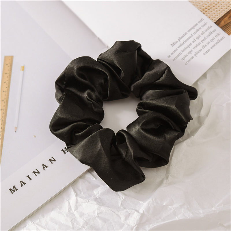 Silk Satin Neutral Hair Scrunchies Earth Toned Golden Hair Ties