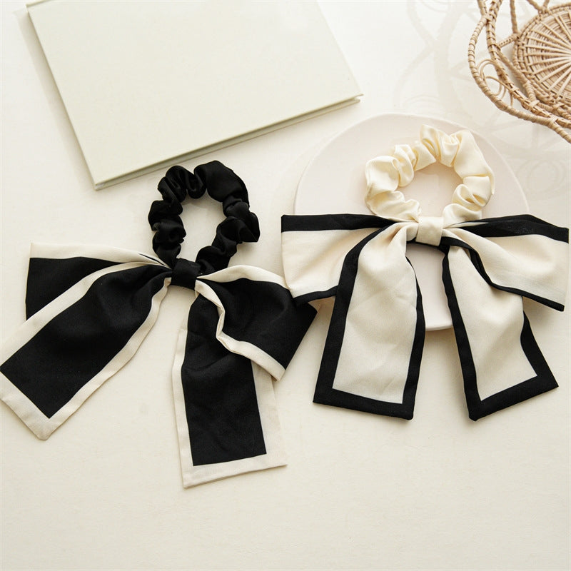 Bow Knot Hair Tie Women's Head Rope Streamer Big Hair Tie And Gentle Headdress