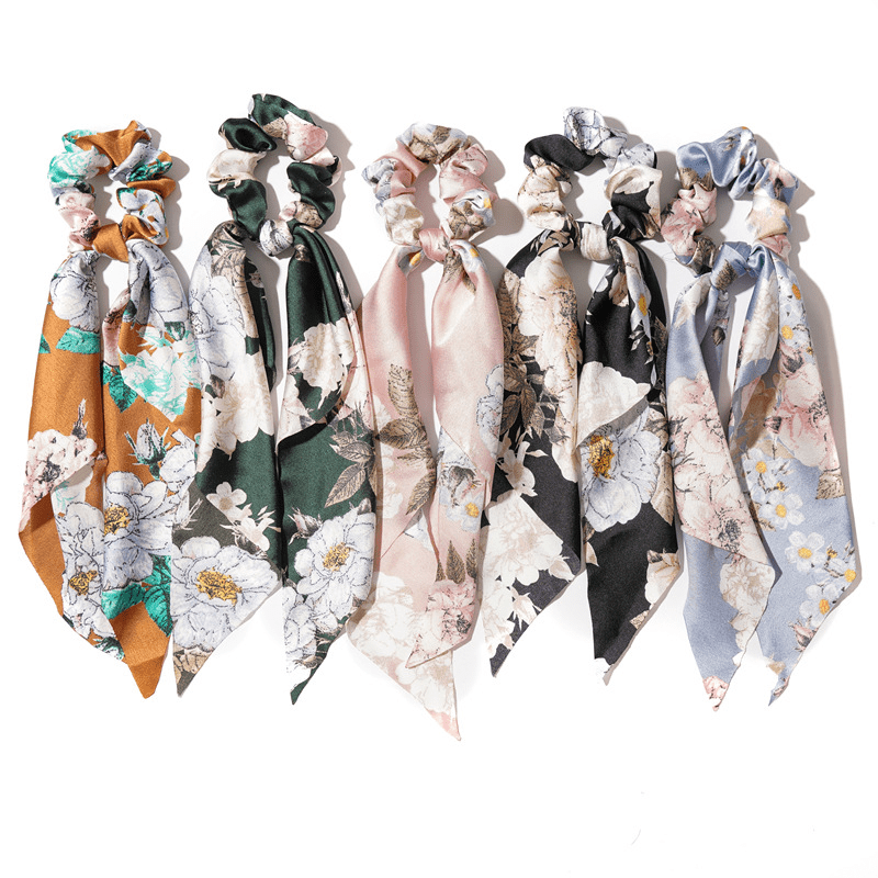 Silk Flower Scrunchies Hair Accessories Hair Ties Bridesmaid Proposal