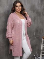  Hollow Out Long Sleeve Cardigan