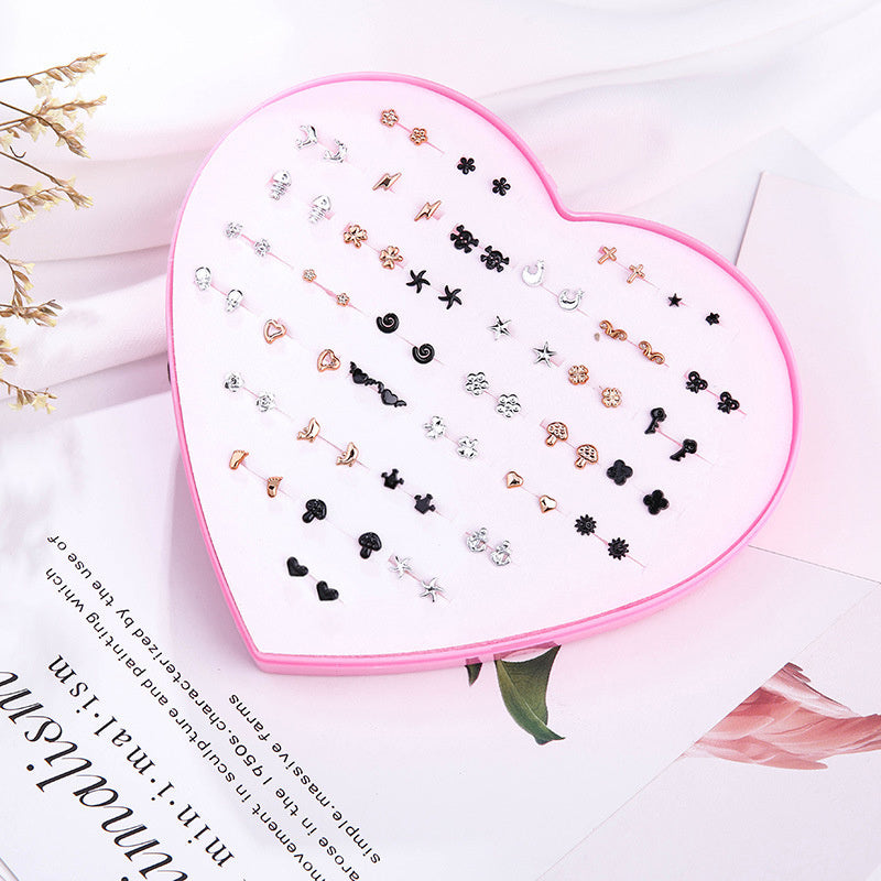 36 Pairs Mixed Hair Stud Earrings Set Women's Jewelry Women's Accessories