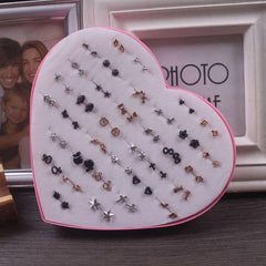 36 Pairs Mixed Hair Stud Earrings Set Women's Jewelry Women's Accessories