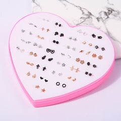 36 Pairs Mixed Hair Stud Earrings Set Women's Jewelry Women's Accessories
