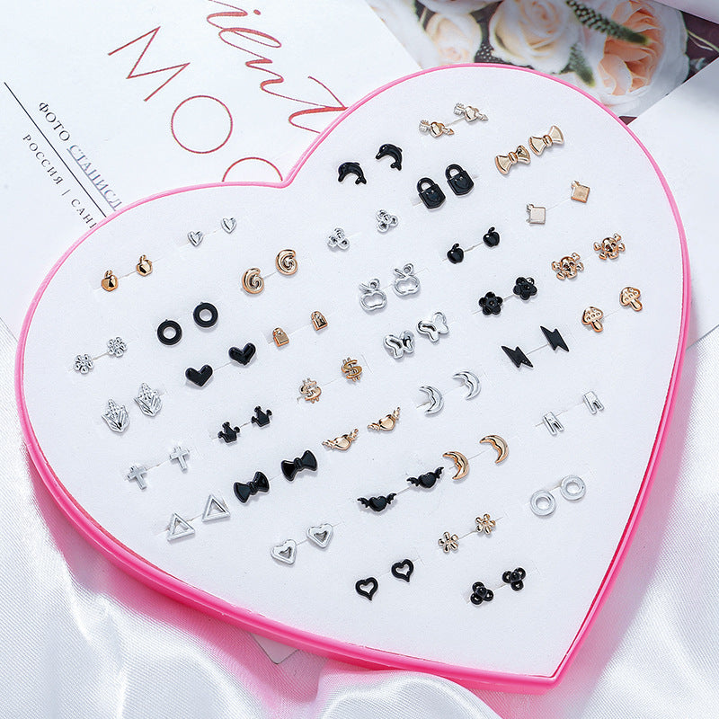 36 Pairs Mixed Hair Stud Earrings Set Women's Jewelry Women's Accessories