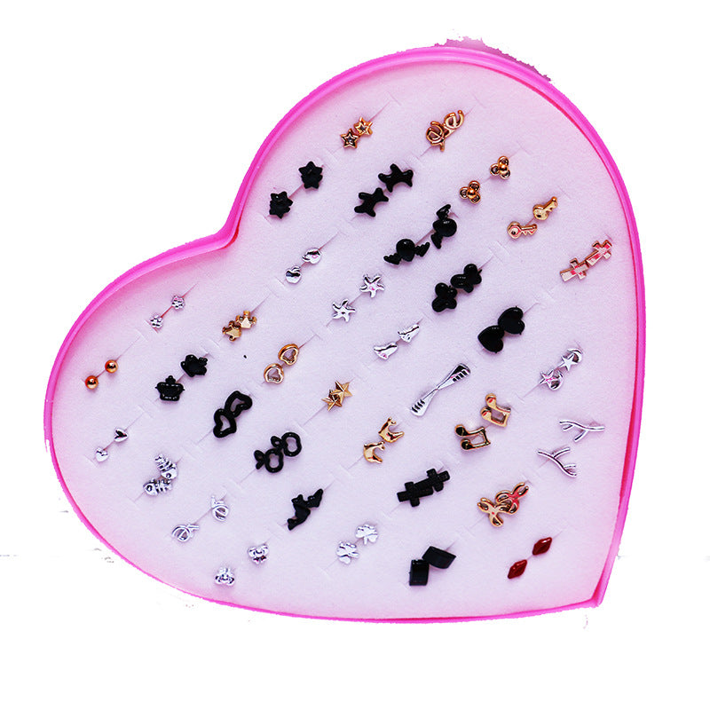 36 Pairs Mixed Hair Stud Earrings Set Women's Jewelry Women's Accessories