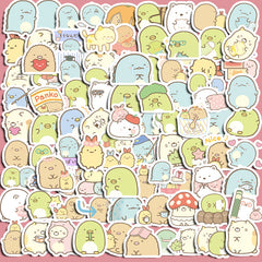 100pcs Cartoon Expression Stickers for Computer Student DIY Stationery