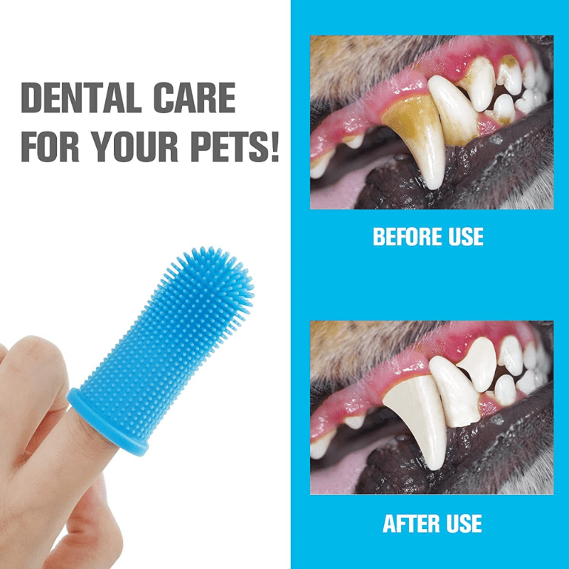 Soft Silicone Toothbrush for Dog or Cat Teeth Cleaning