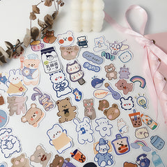 90pcs Brownie Girls Stickers for DIY Stationery & Computer Decorations