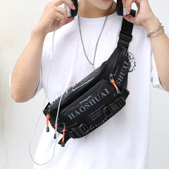 Letter Waist Bag Casual Nylon Waist Packs Unisex Belt Bag Fanny Pack